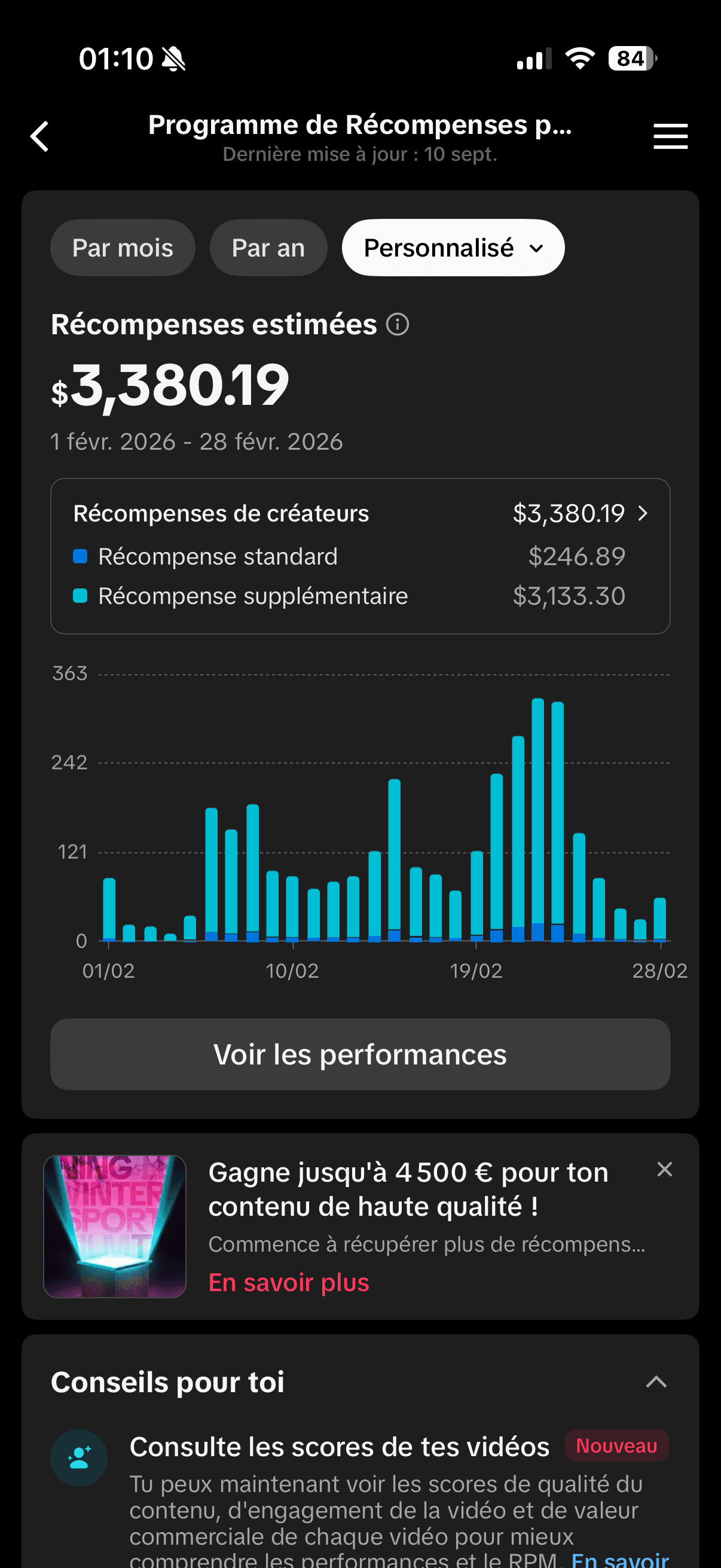 Récompenses TikTok de février 2026