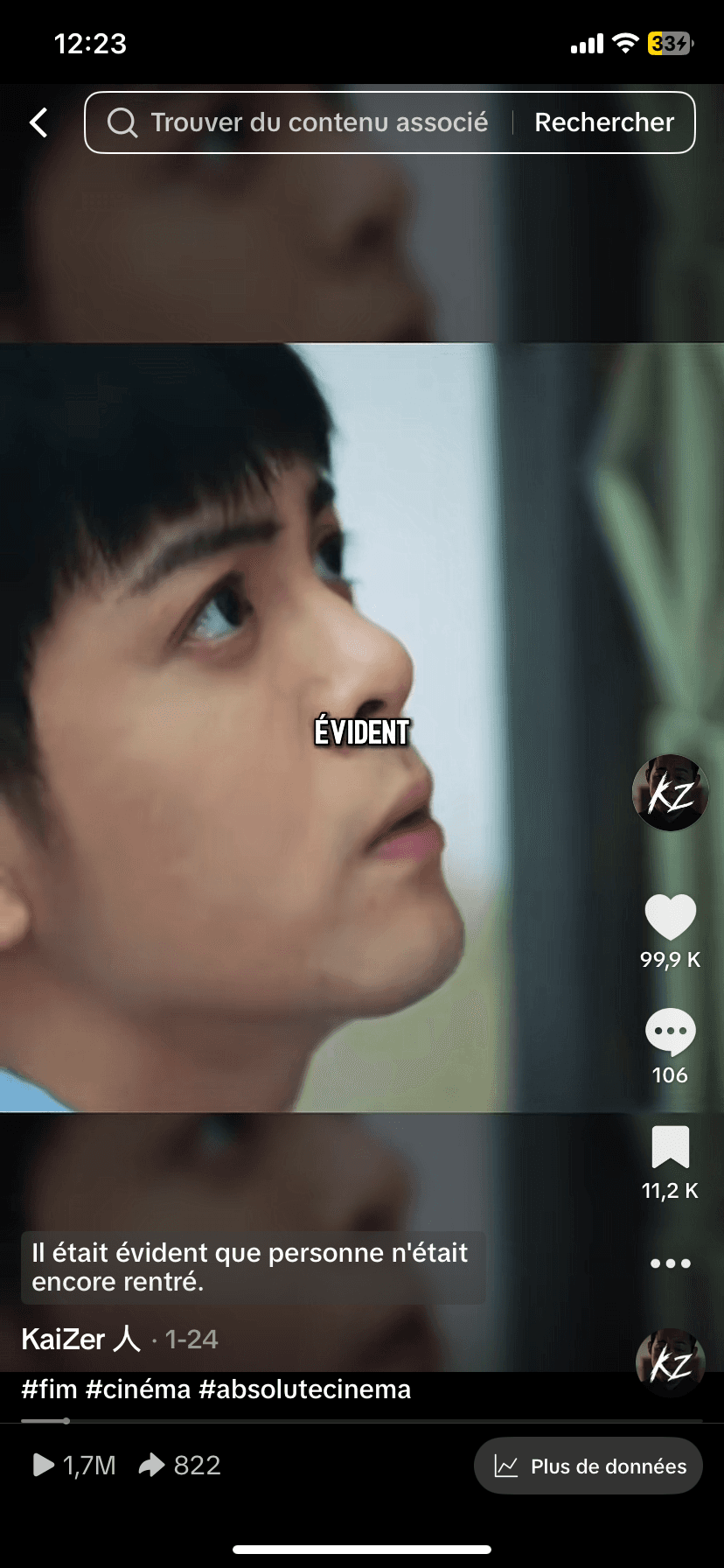 Vidéo TikTok virale à 1,7 M de vues, récupérée puis retravaillée avec KZ Studio